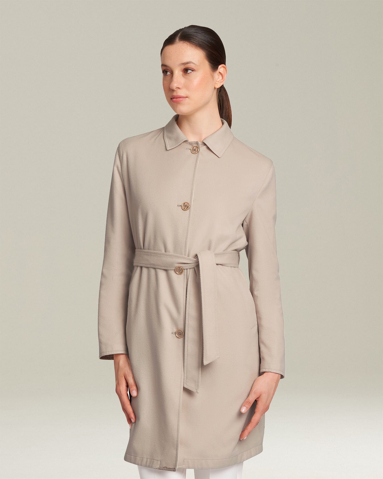 Kiton Outerwear Soprabito Kaschmirmantel haselnuss
