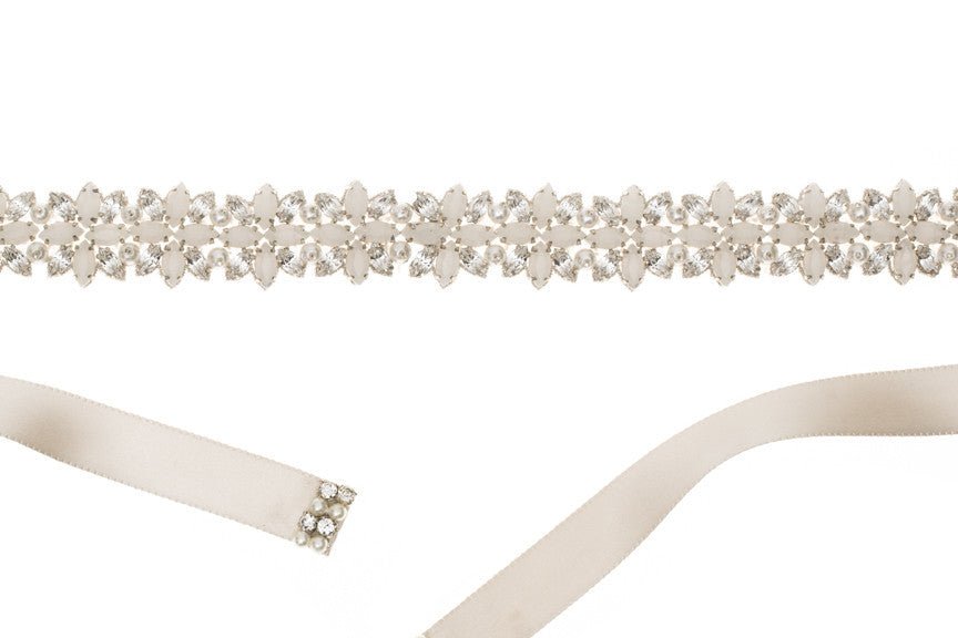 Elizabeth Bower Liddy Brautgürtel Opal Satin 340 mm