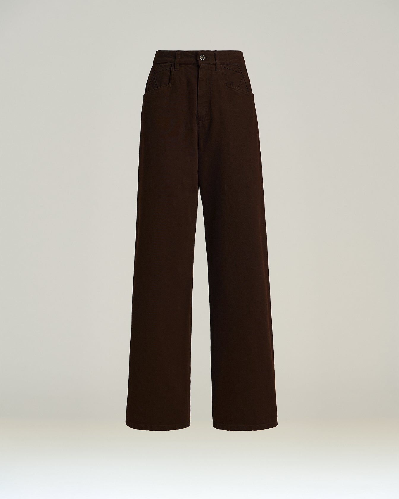 Kiton Trousers Braune Stretch Denim Jeans High-Waist