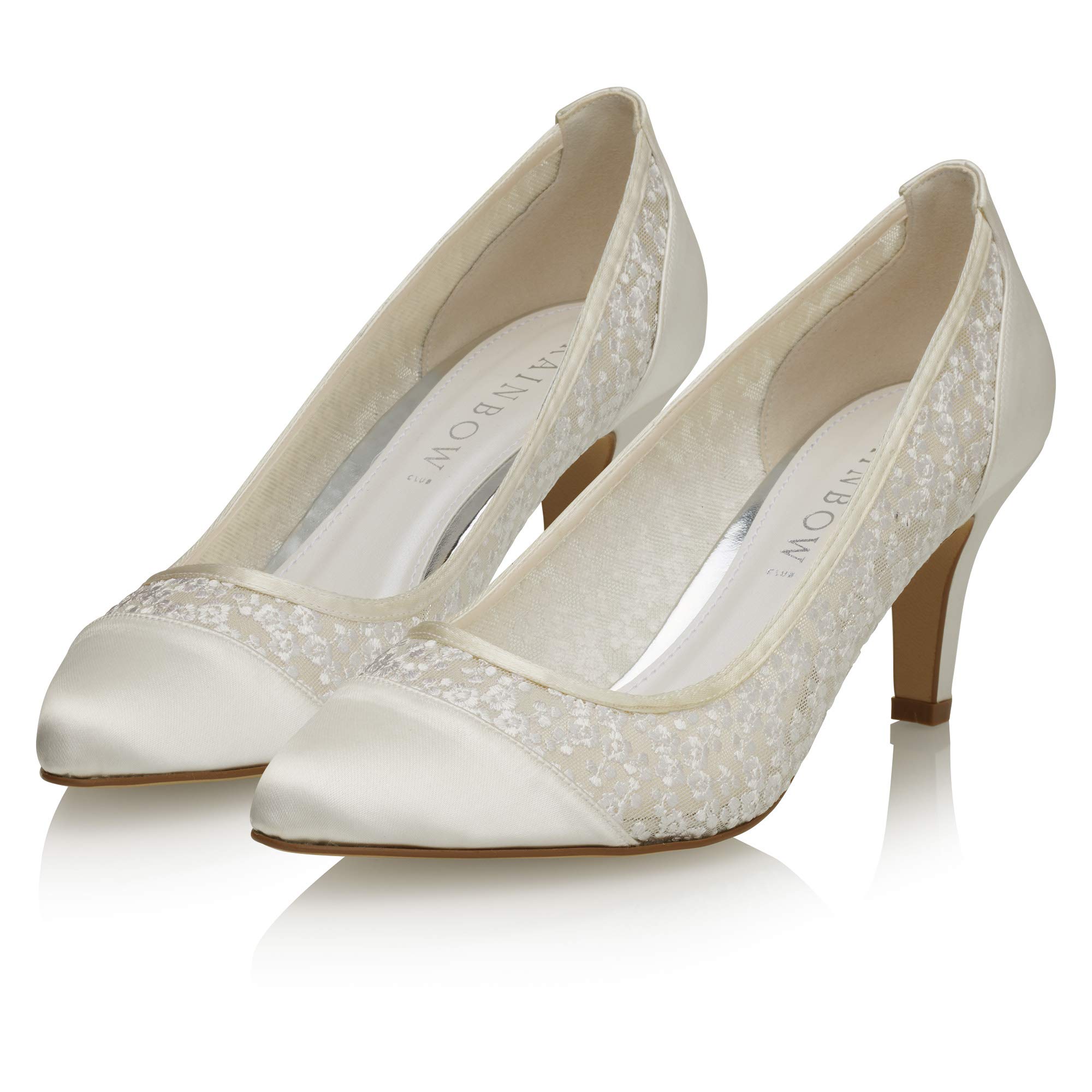 Rainbow Club Audry Ivory Brautschuhe Spitze 6,5 cm
