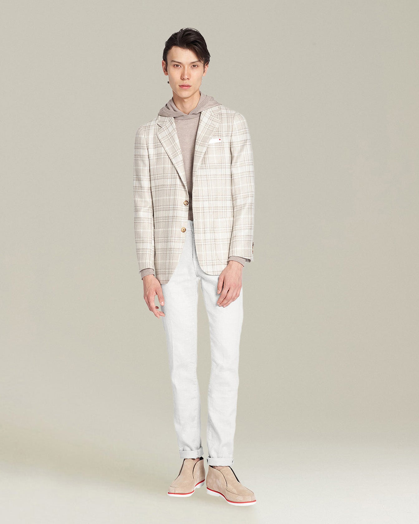 Kiton Knitwear Maglia Kapuzenpullover Beige Cashmere