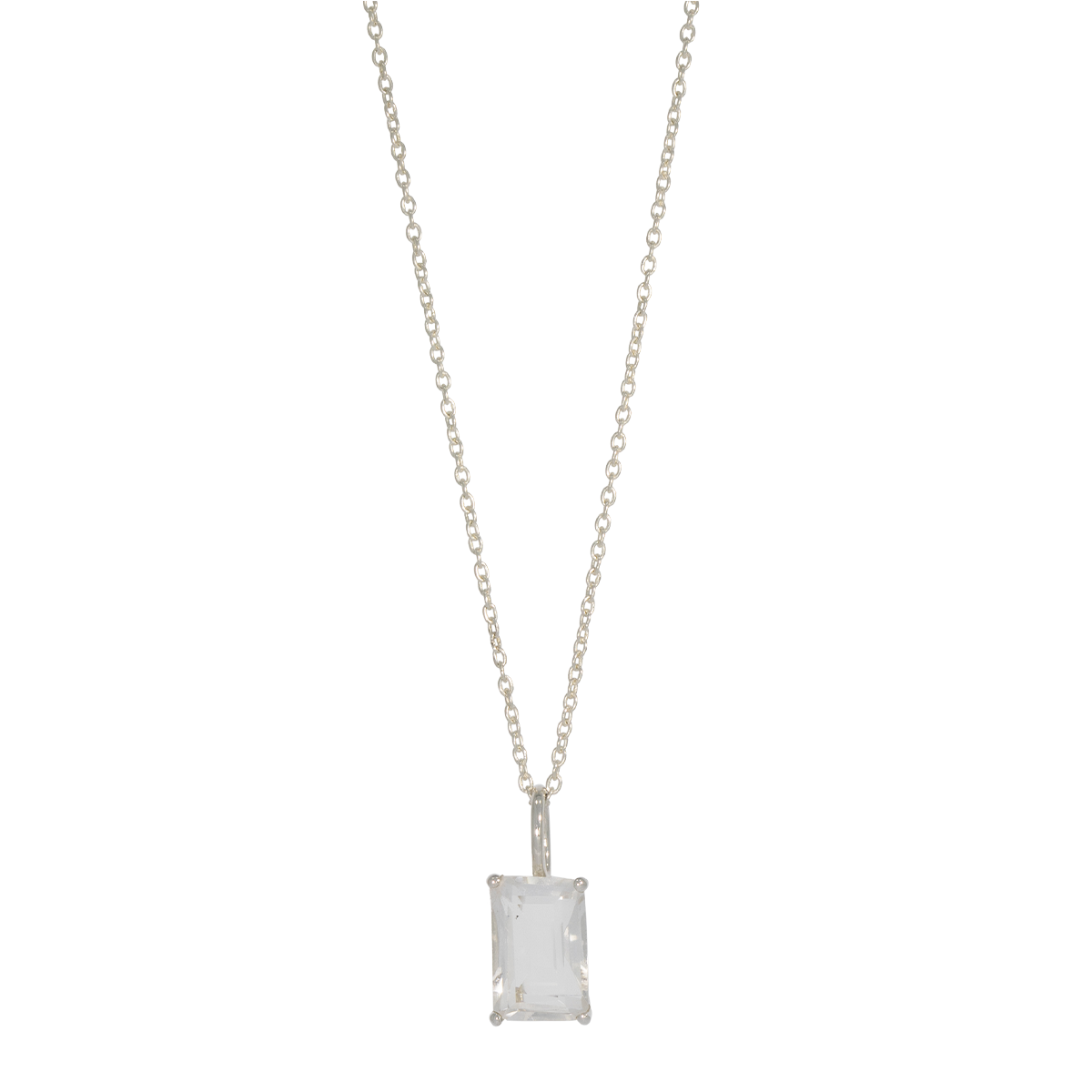 Juvelan Icon Smaragdschliff Halskette Gold Kristall
