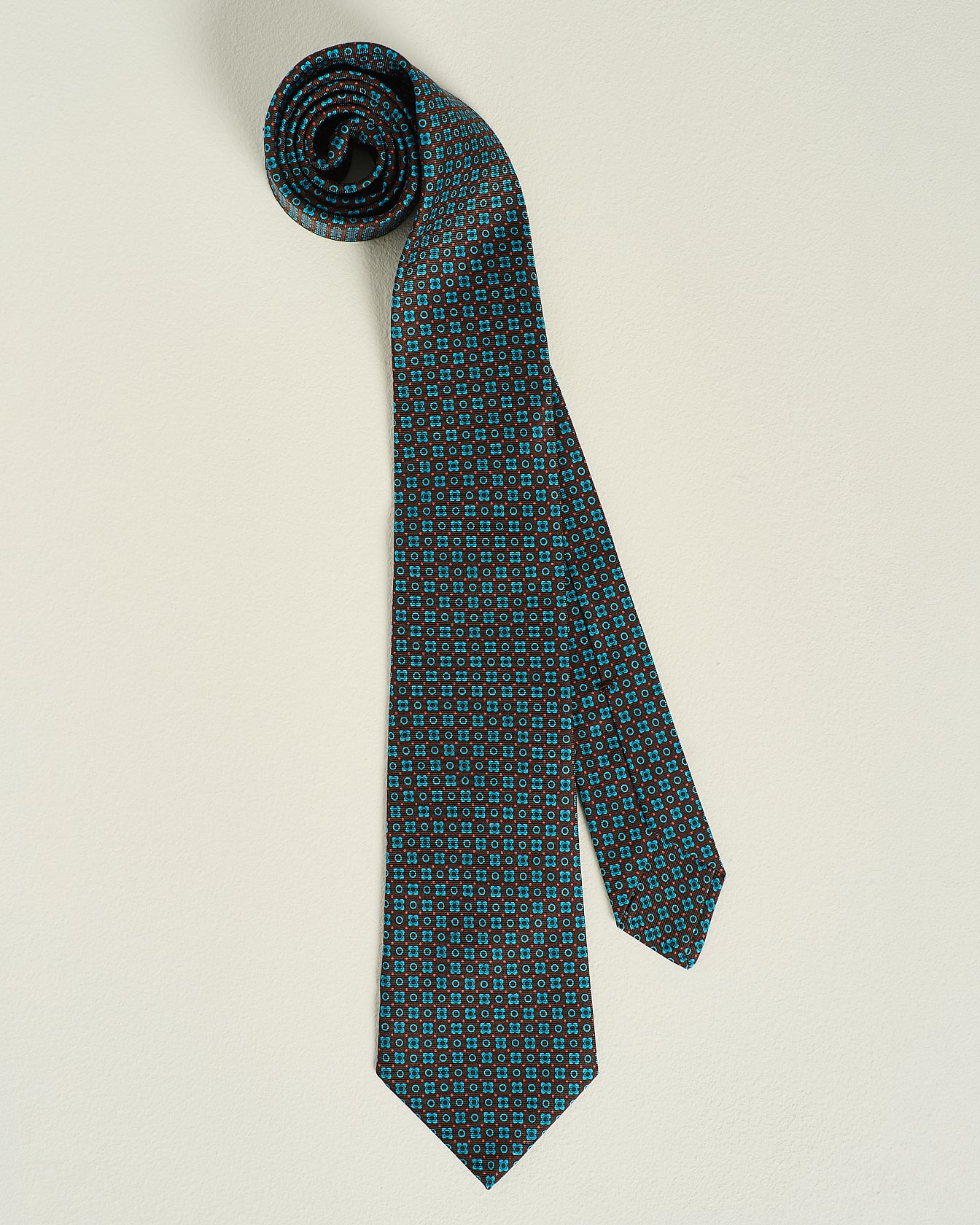 Kiton Krawatte Seide Gemustert 8,5 cm TU