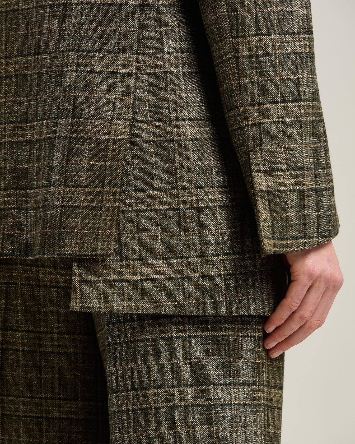 Kiton Jackets Prince of Wales Blazer grün Viskose