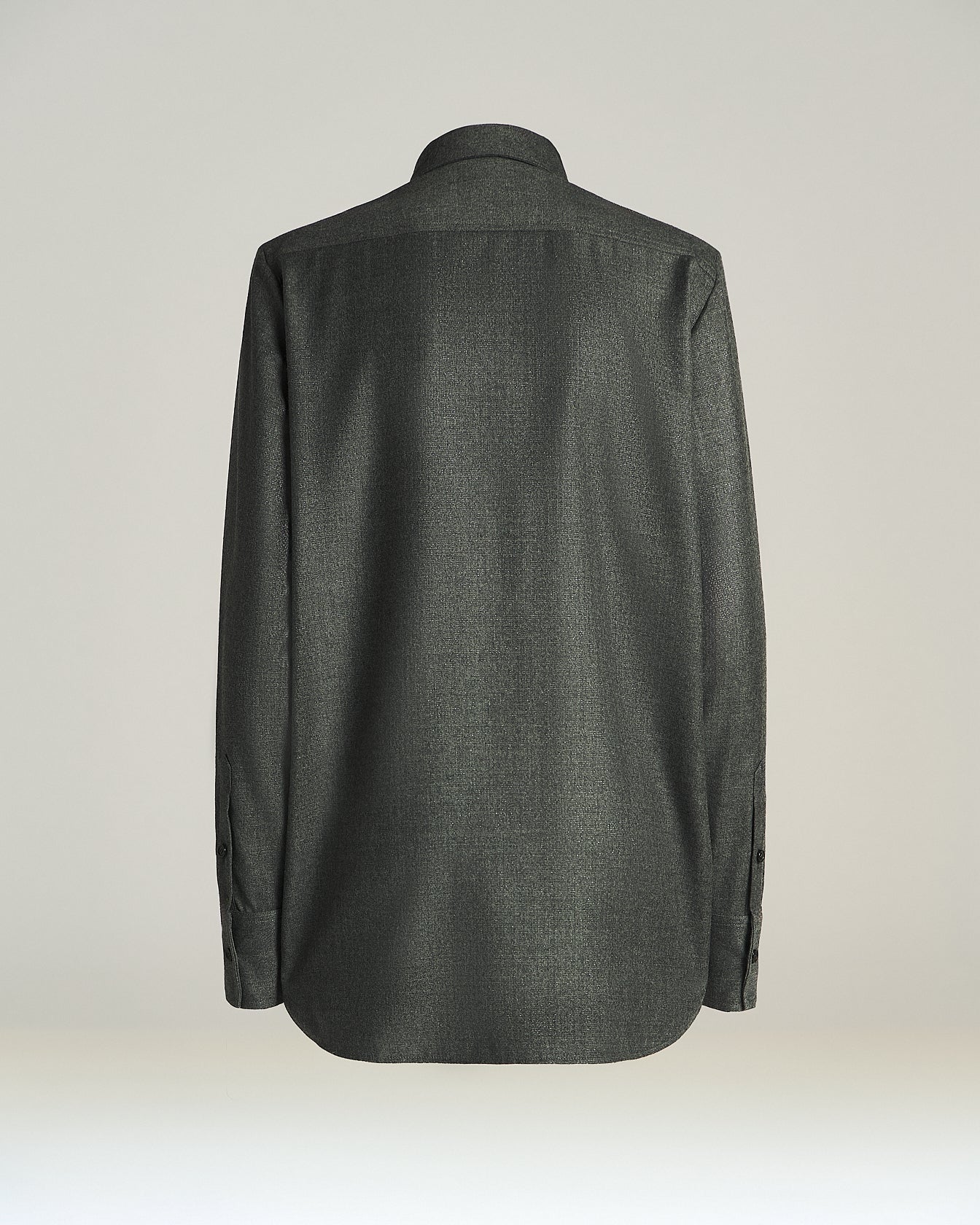 Kiton Shirts Wollhemd grau Virgin Wool 46