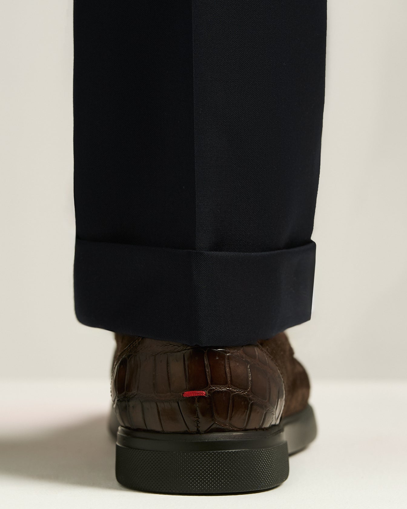 Kiton Shoes Loafer Kalbsleder Wildleder Braun Krokodil