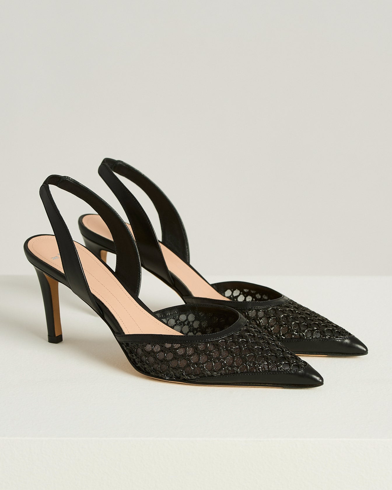 Kiton Slingback Pumps Schwarz Kalbsleder Gr. 38