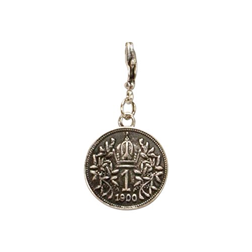 Alpenflüstern DAHEIM Münze Anhänger AAH101 antik-silber 2cm