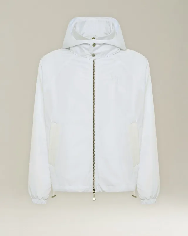 Kiton KNT Hooded Windbreaker Jacke Nylon Kapuze