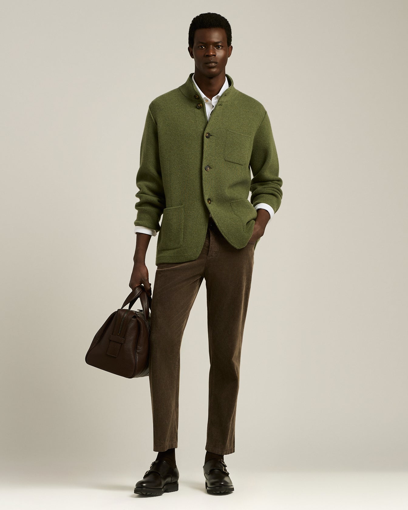 Kiton Casual Jacke Kaschmir Grün Größe M