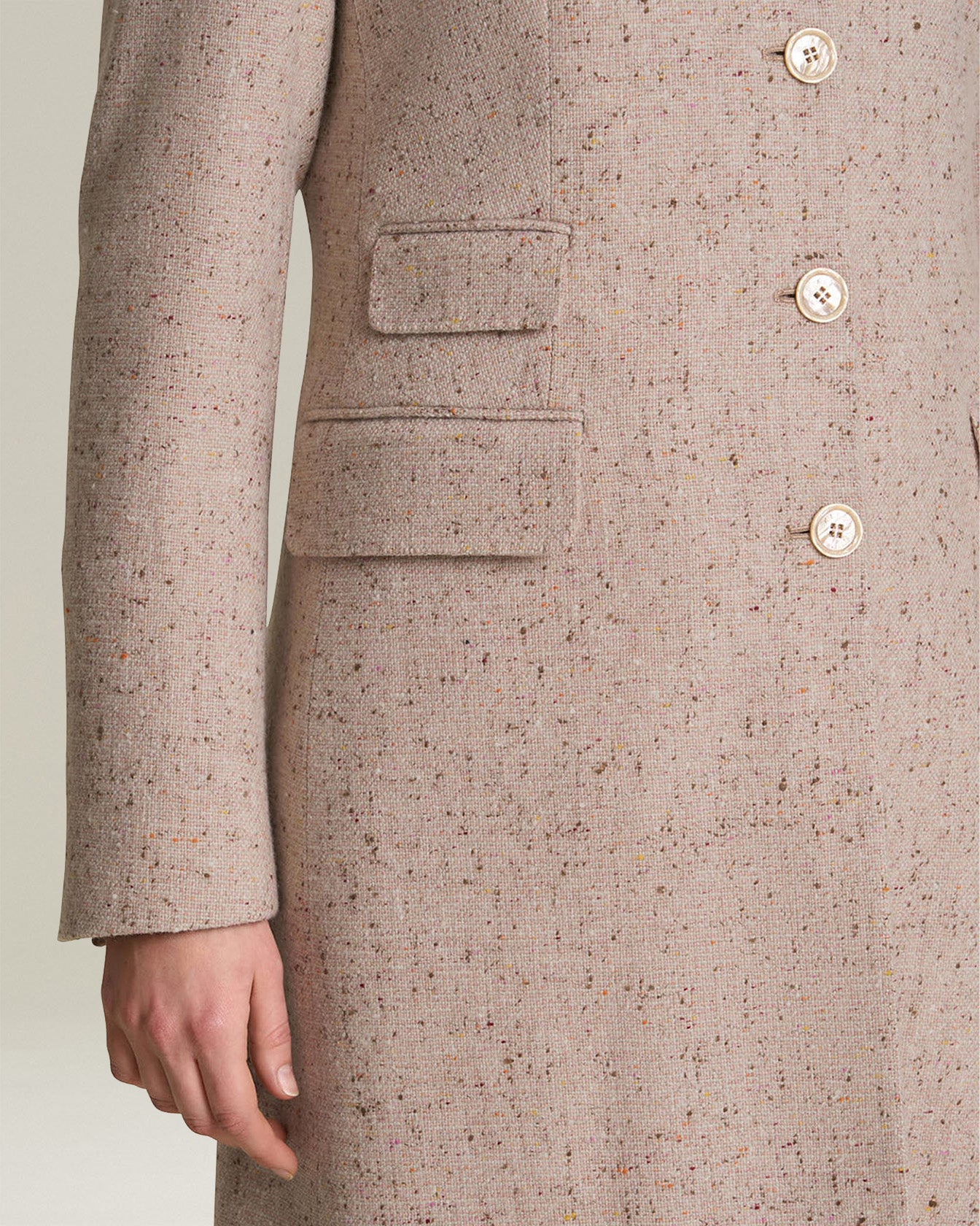 Kiton Outerwear Cashmere Mantel Donegal-Effekt Damen