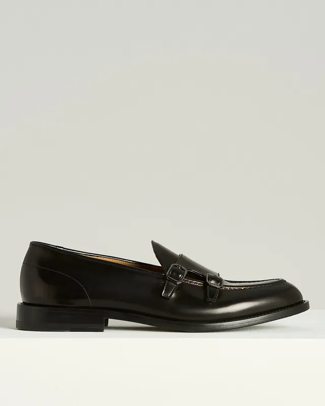 Kiton Double-Monk Loafer Kalbsleder Schwarz