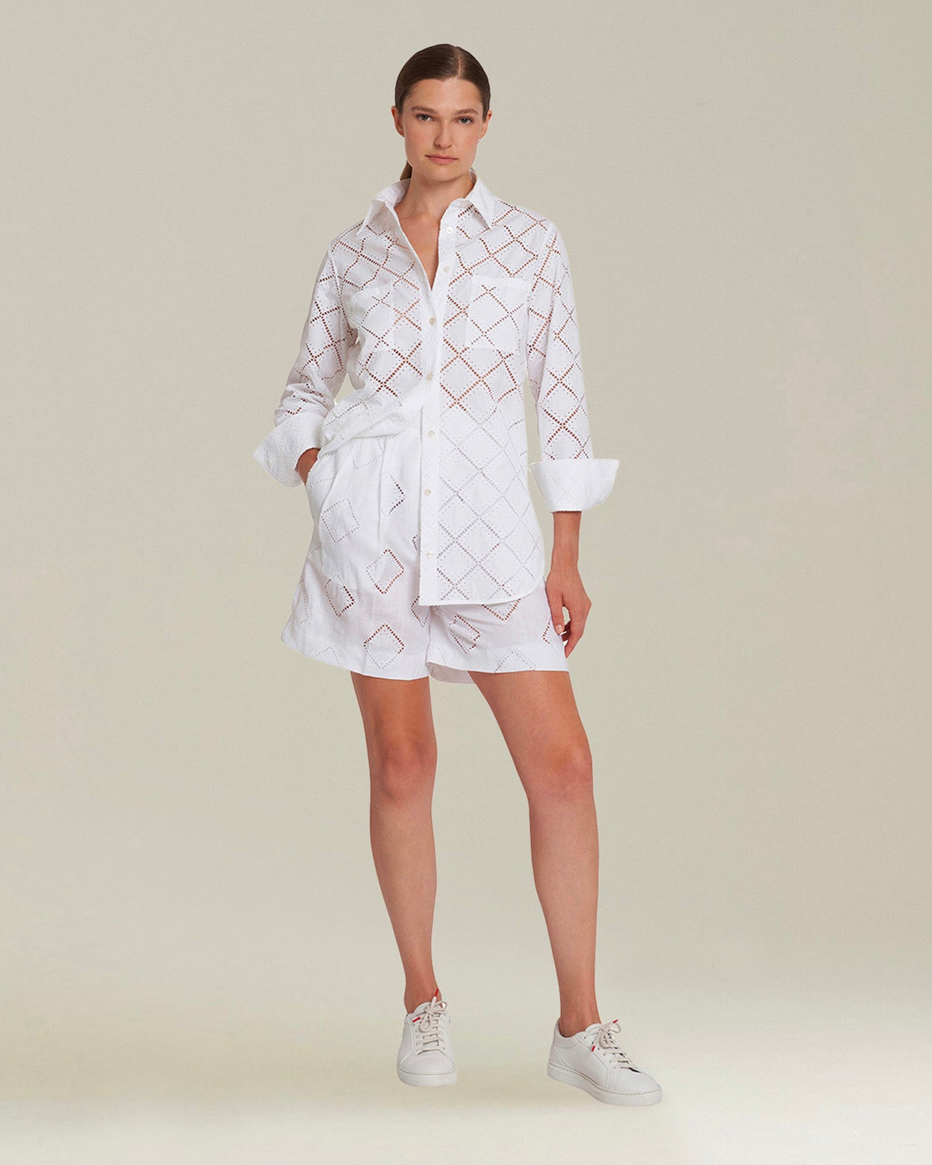 Kiton Shirts Bluse Baumwolle weiß Sangallo Damen