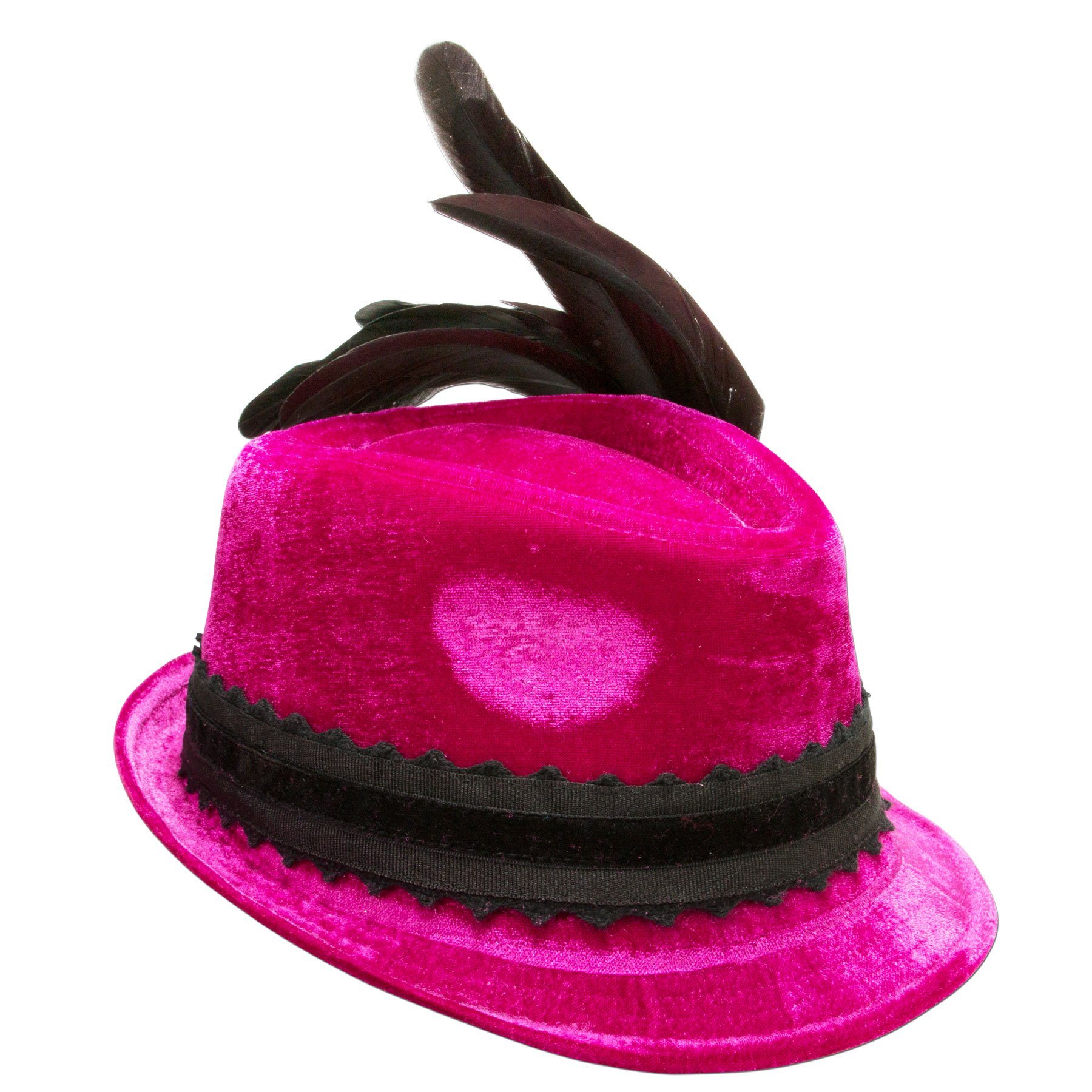 Alpenflüstern DAHEIM Trachtenhut Damen Samt rosa Gr. Medium
