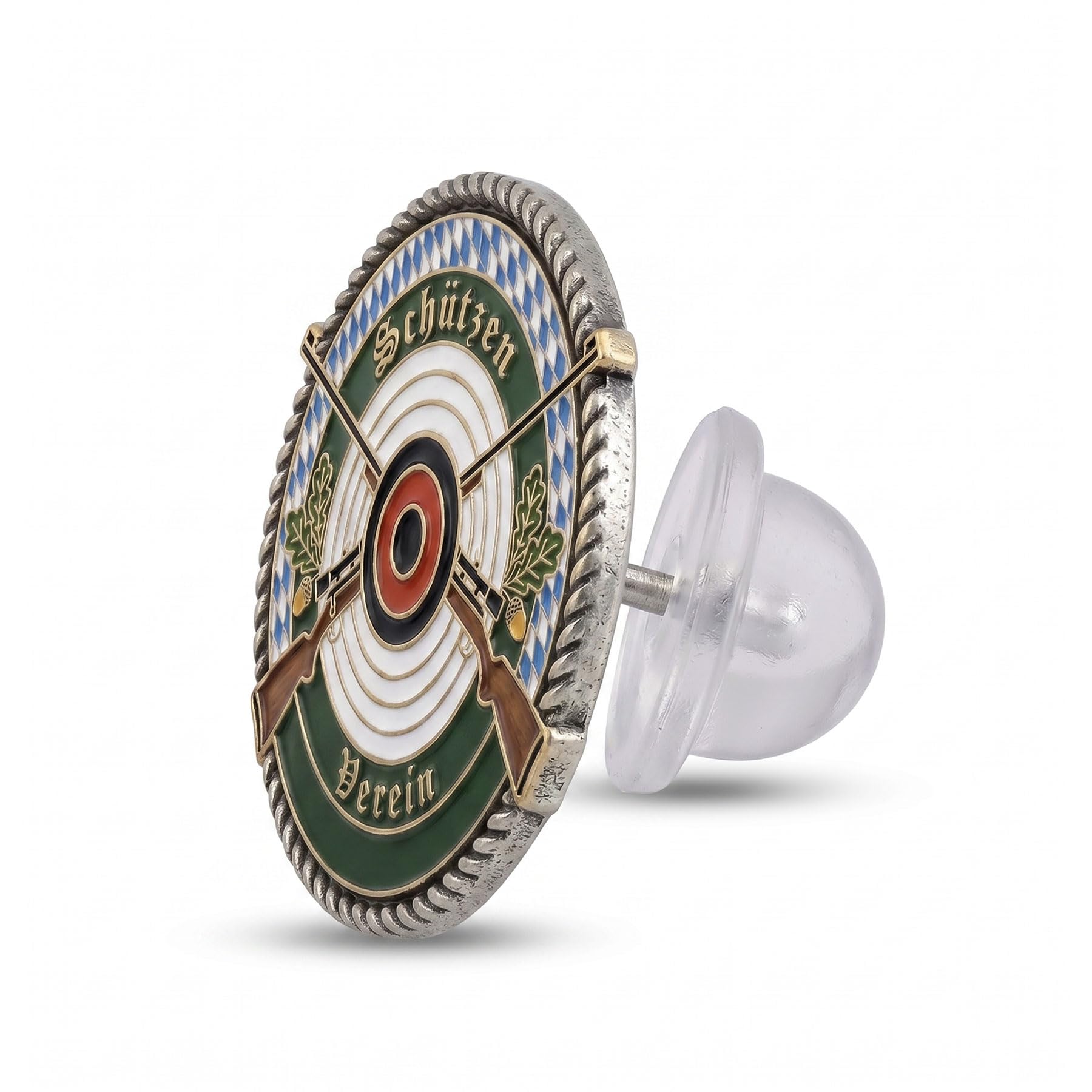 Alpenflüstern DAHEIM Schmuck API184 Anstecker Schützenscheibe bunt