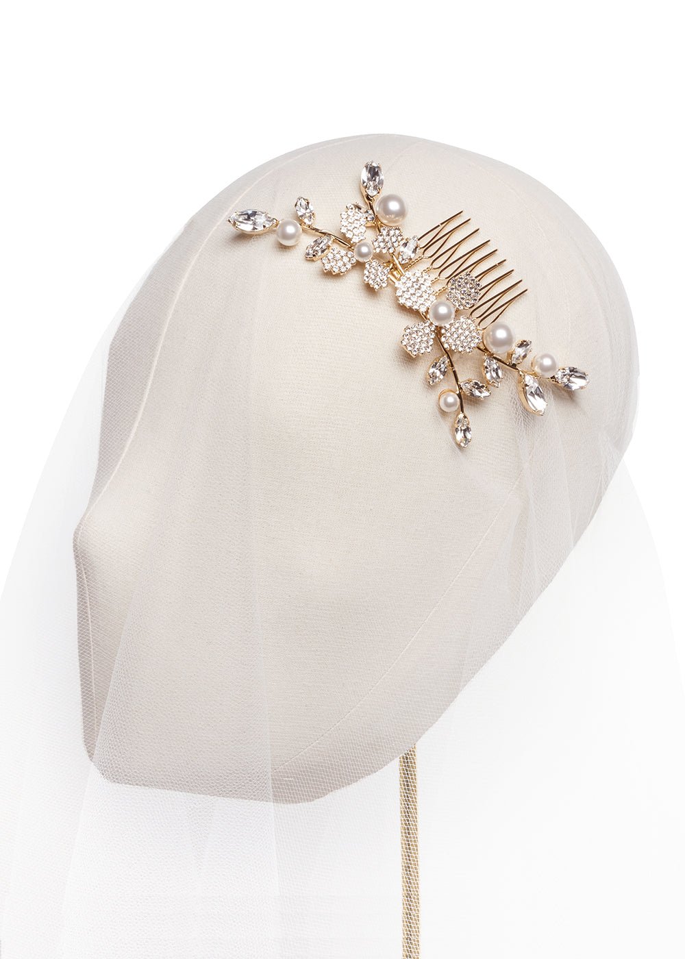 Elizabeth Bower June Pearlette Mini Comb Haarkamm Gold