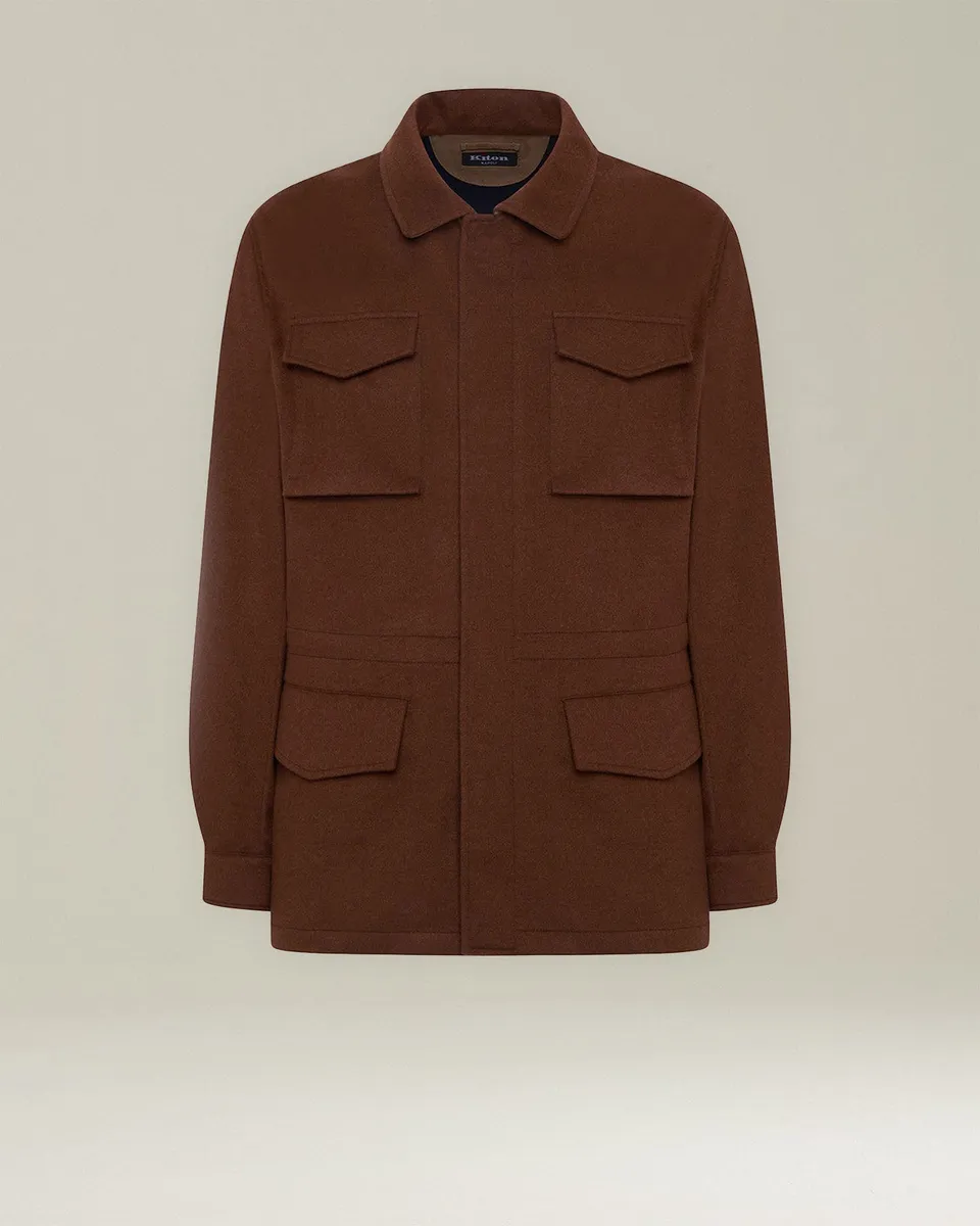 Kiton Beaver Utility Jacke Herren Kaschmir Gr.52 Taschen