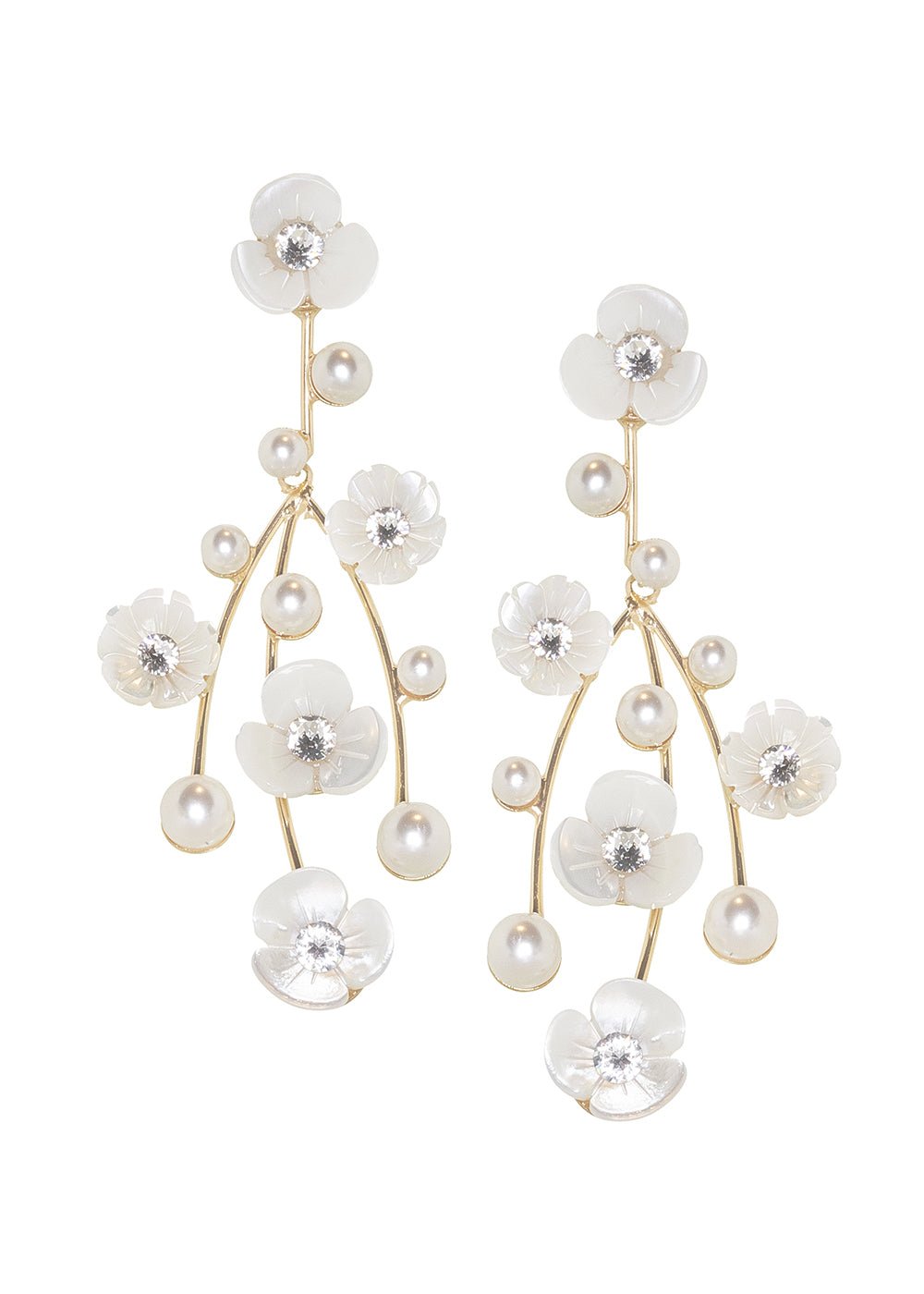 Elizabeth Bower Loretta Cascade Chandelier Perlmutt Post