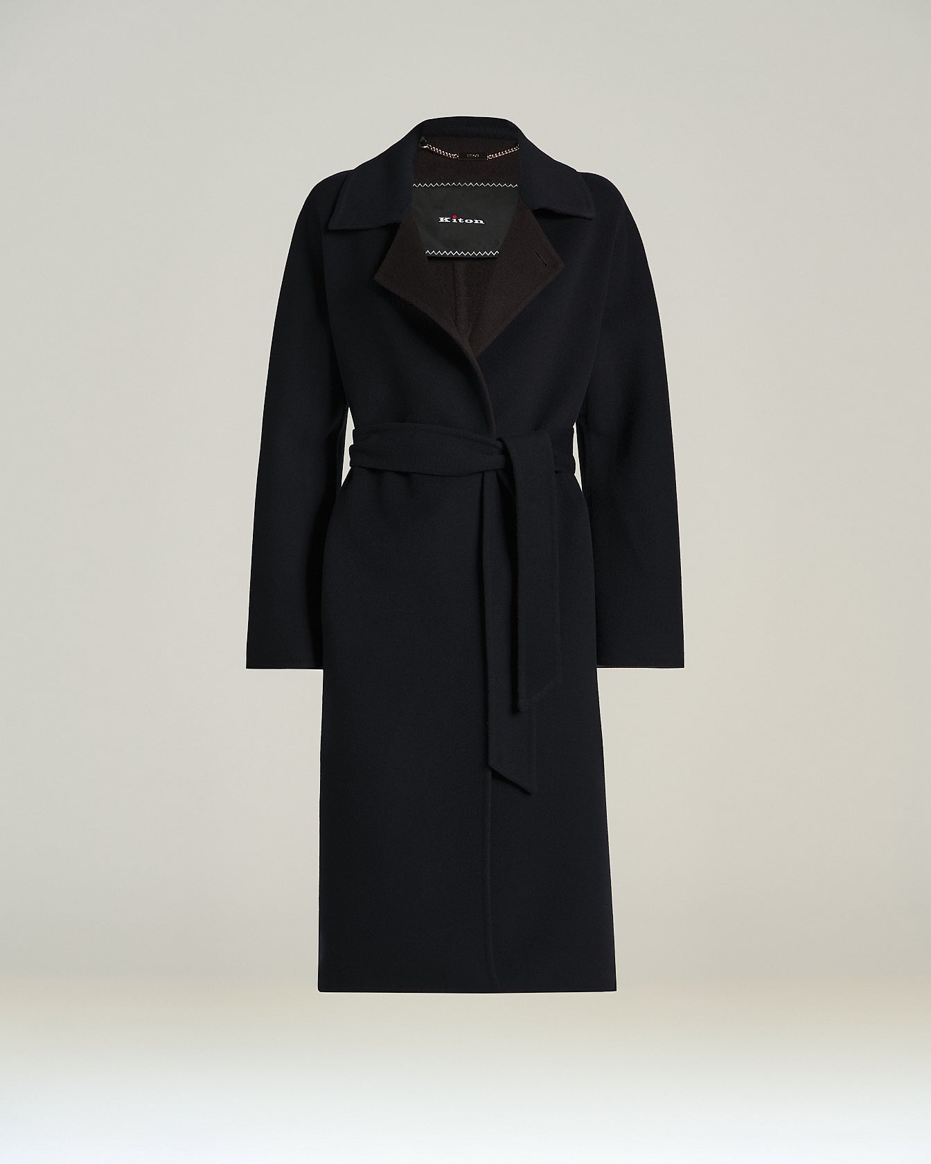Kiton Belts Blue Cashmere Wrap Coat Mantel Gr.40 Gürtel