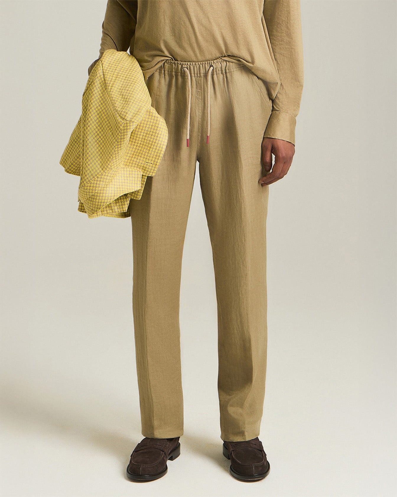 Kiton Leinen Hose Comfort Kordelzug Pull-On Herren