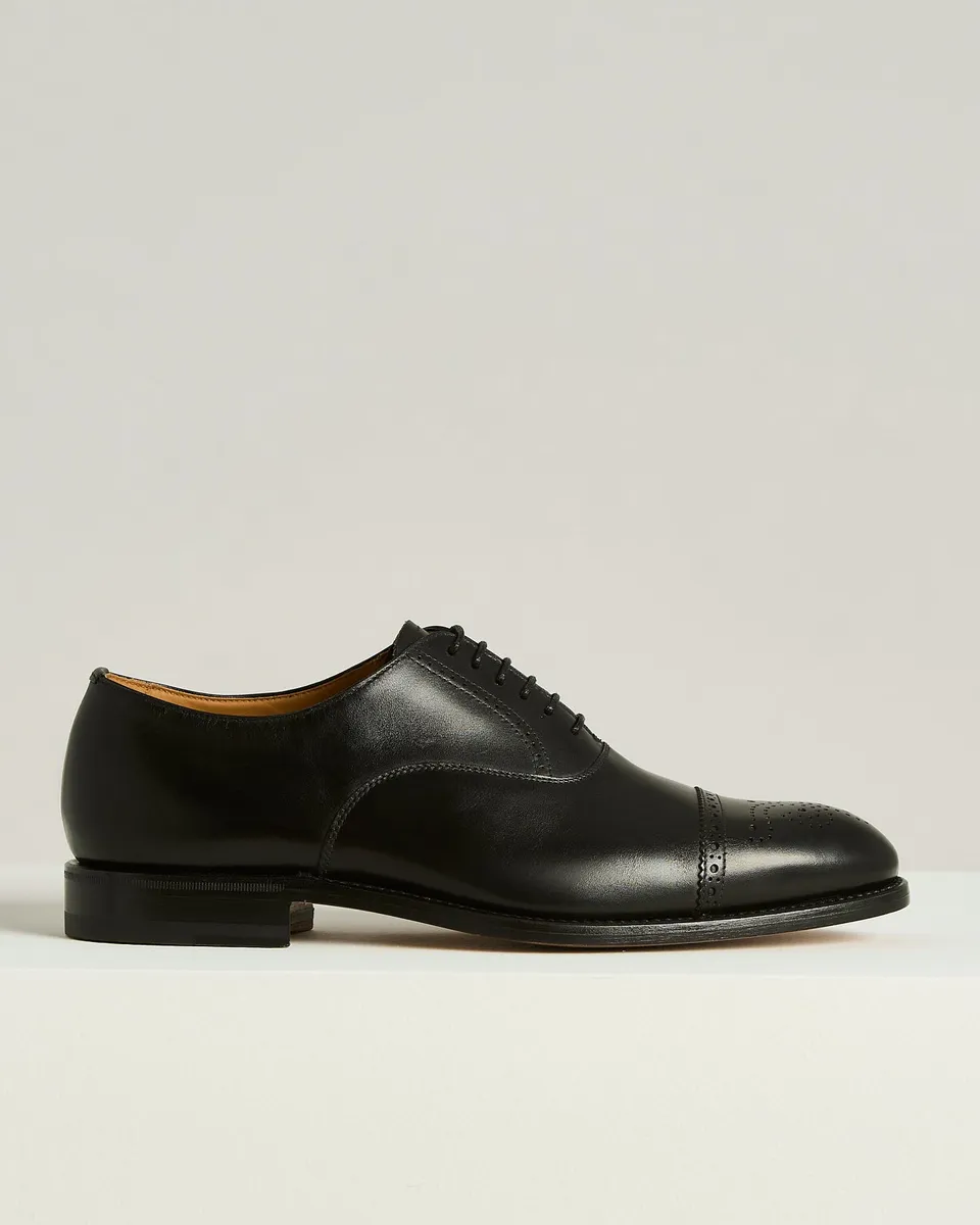 Kiton Shoes Leather Lace-Up Schnürschuh Kalbsleder schwarz