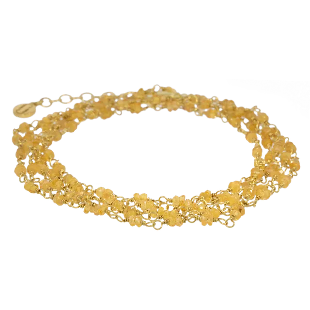 Juvelan Mandarin Garnet Armband 2-in-1 Goldverschluss 925er Silber WM054-2-G