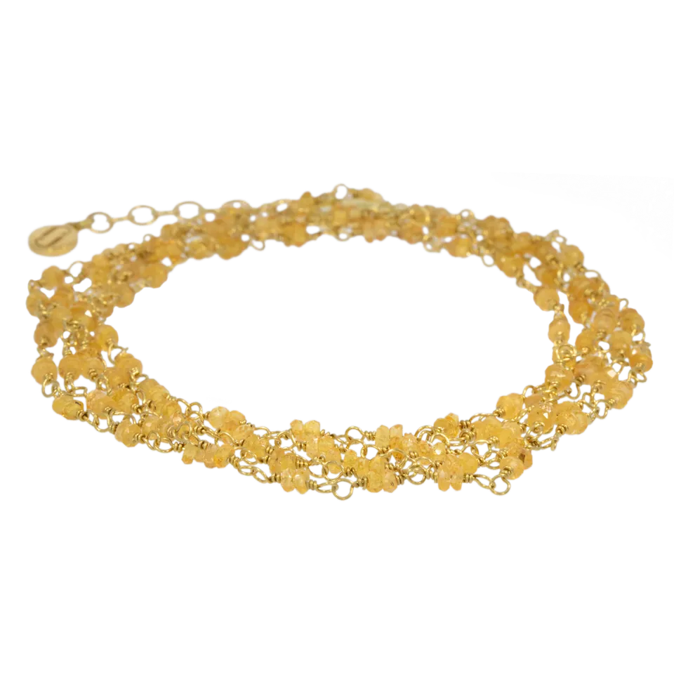 Juvelan Mandarin Garnet Armband 2-in-1 Goldverschluss 925er Silber WM054-2-G