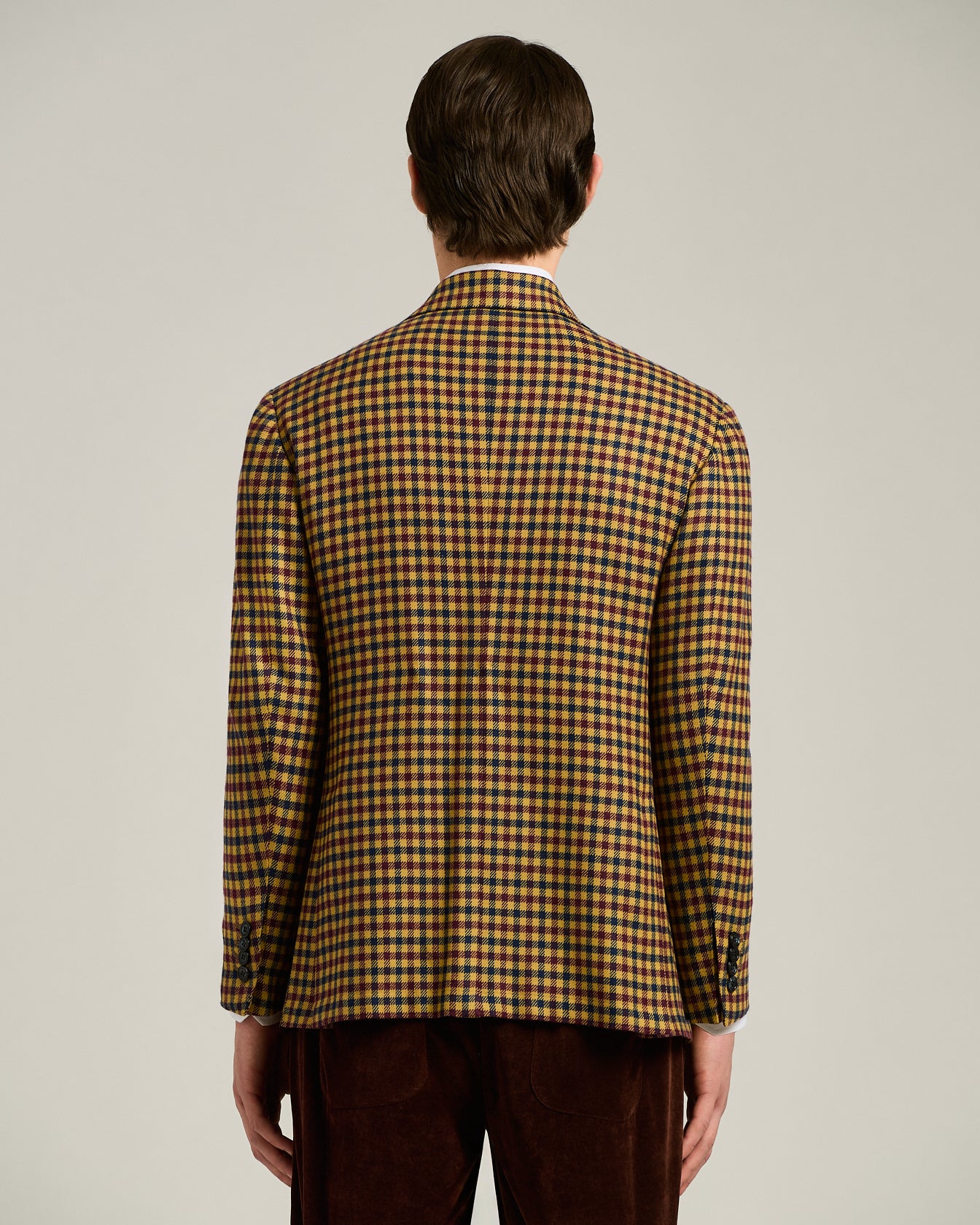 Kiton Cashmere Blazer Sakko Kaschmir Micro-Karo Gr. 50