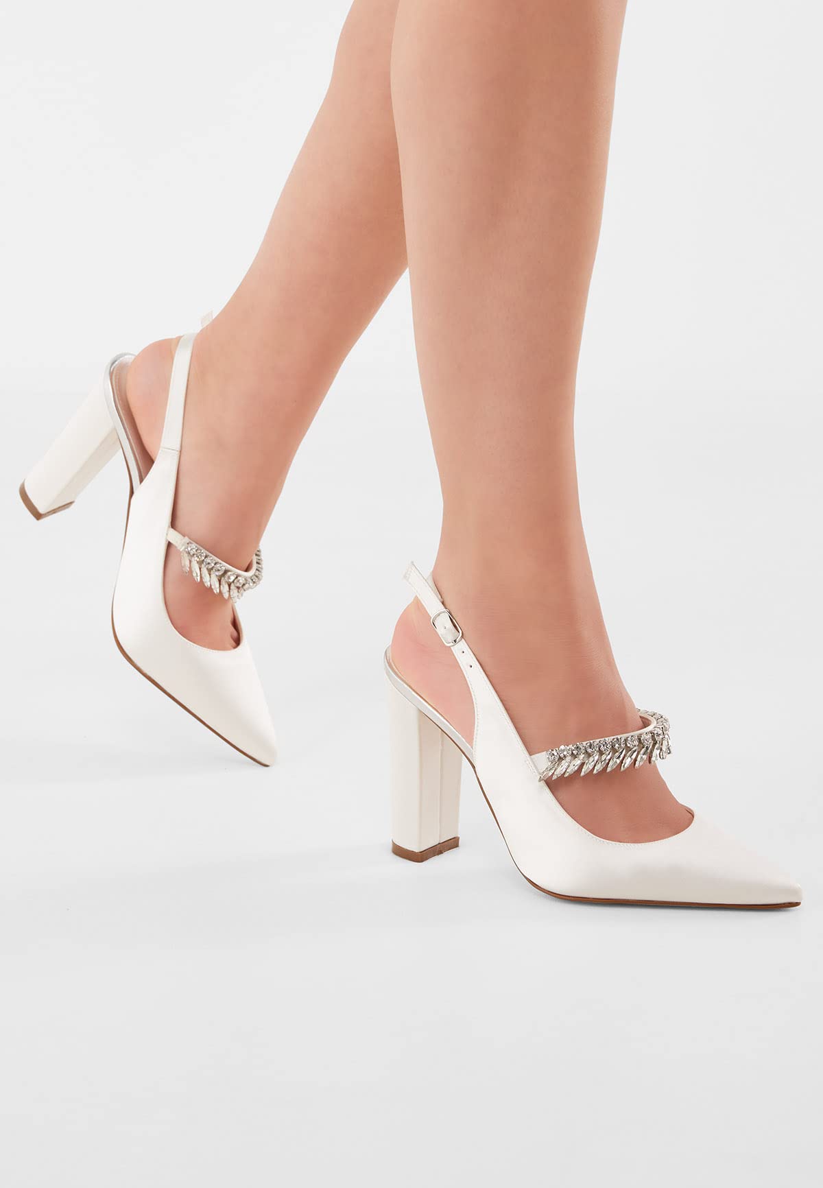 Rainbow Club Timeless Freja Pumps Ivory Satin klassisch