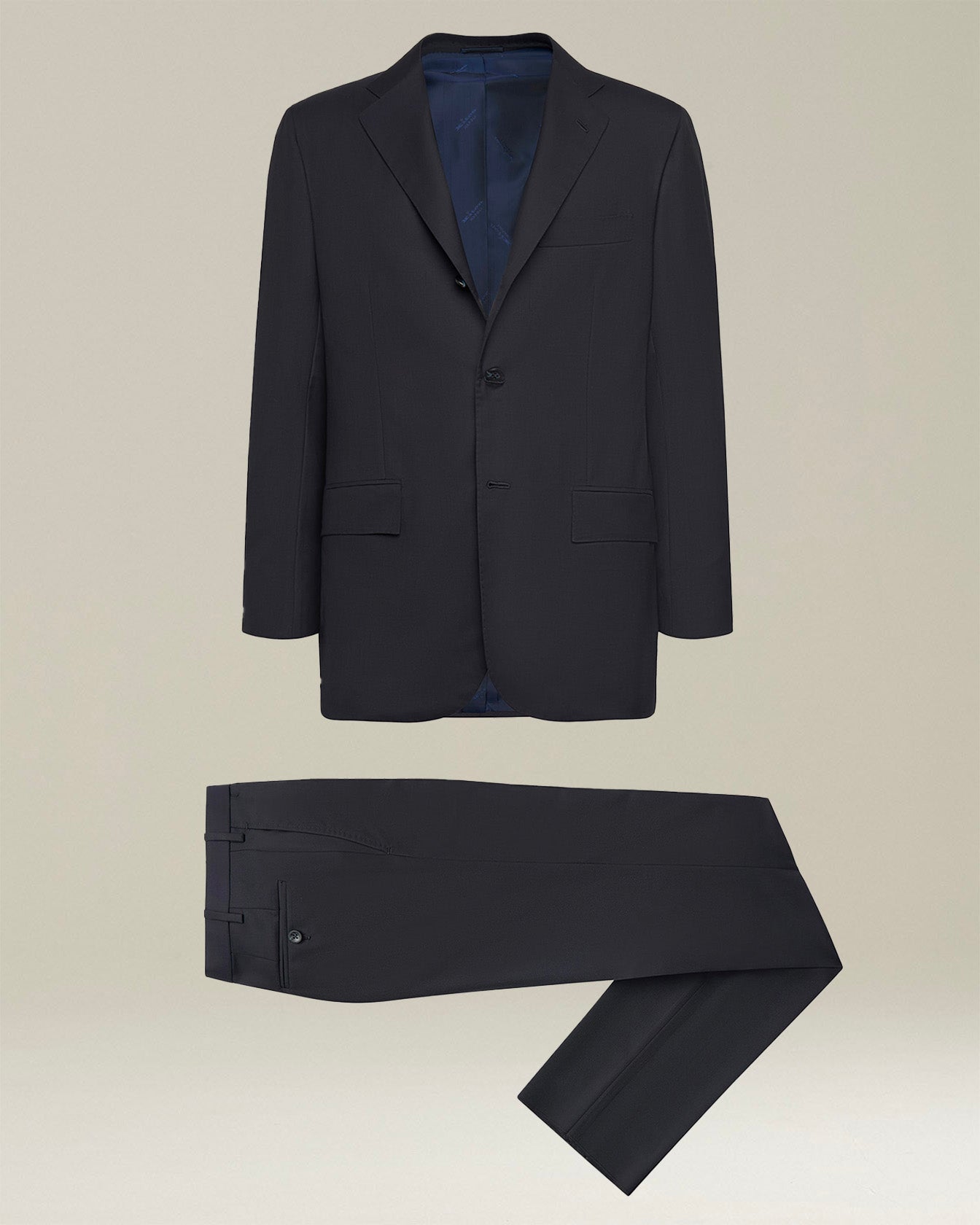 Kiton Suits Abito Lana Anzug navy Wolle 14 Micron