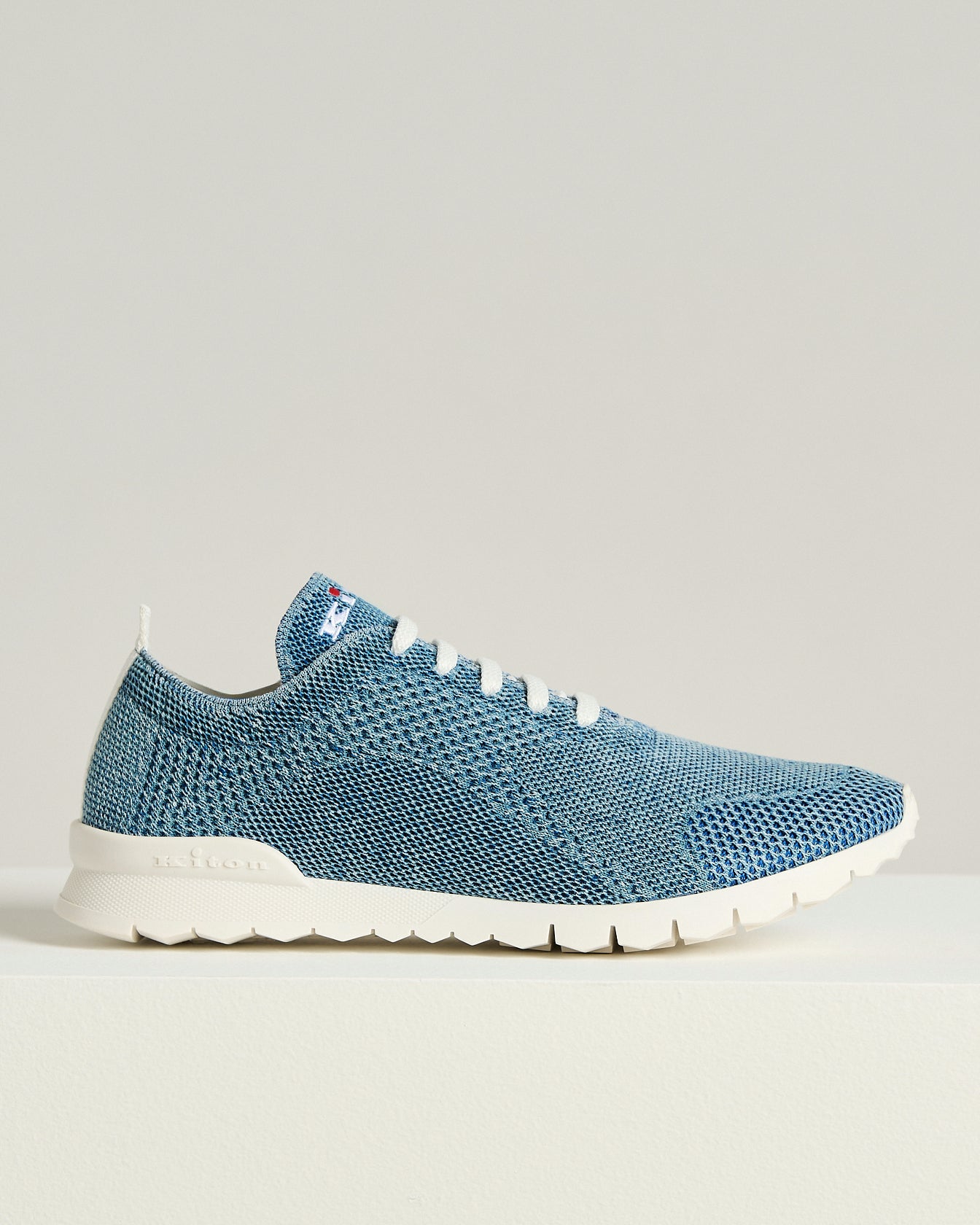 Kiton Fits Sneaker Baumwolle Denim-Blau 42