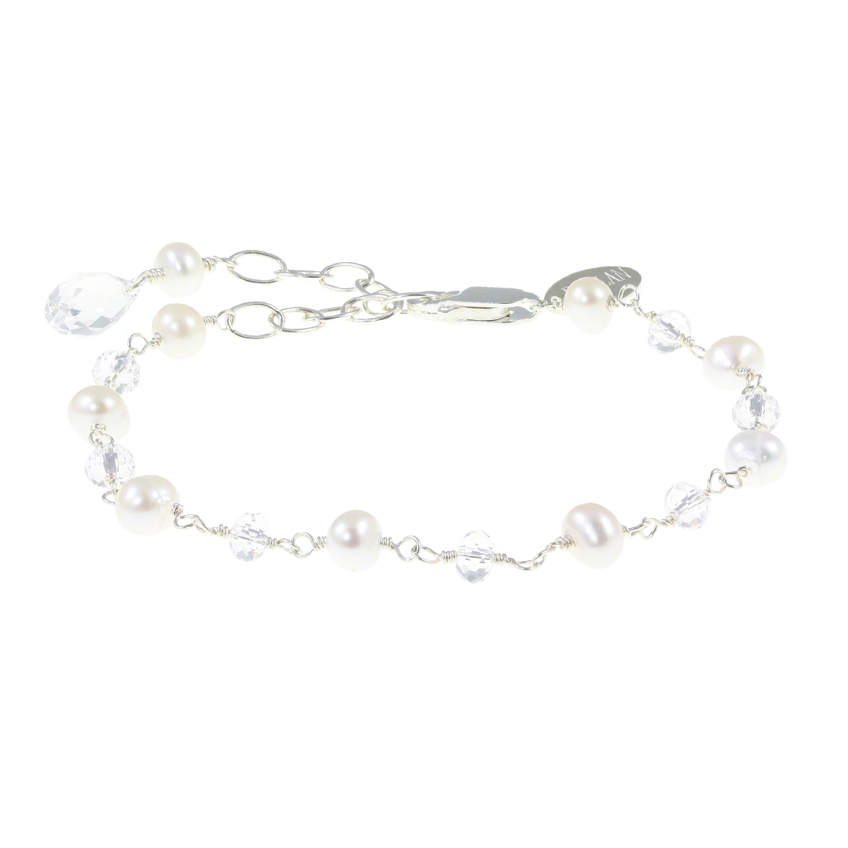 Juvelan Everlasting Love Armband mit Perlen Silber 18,5 cm