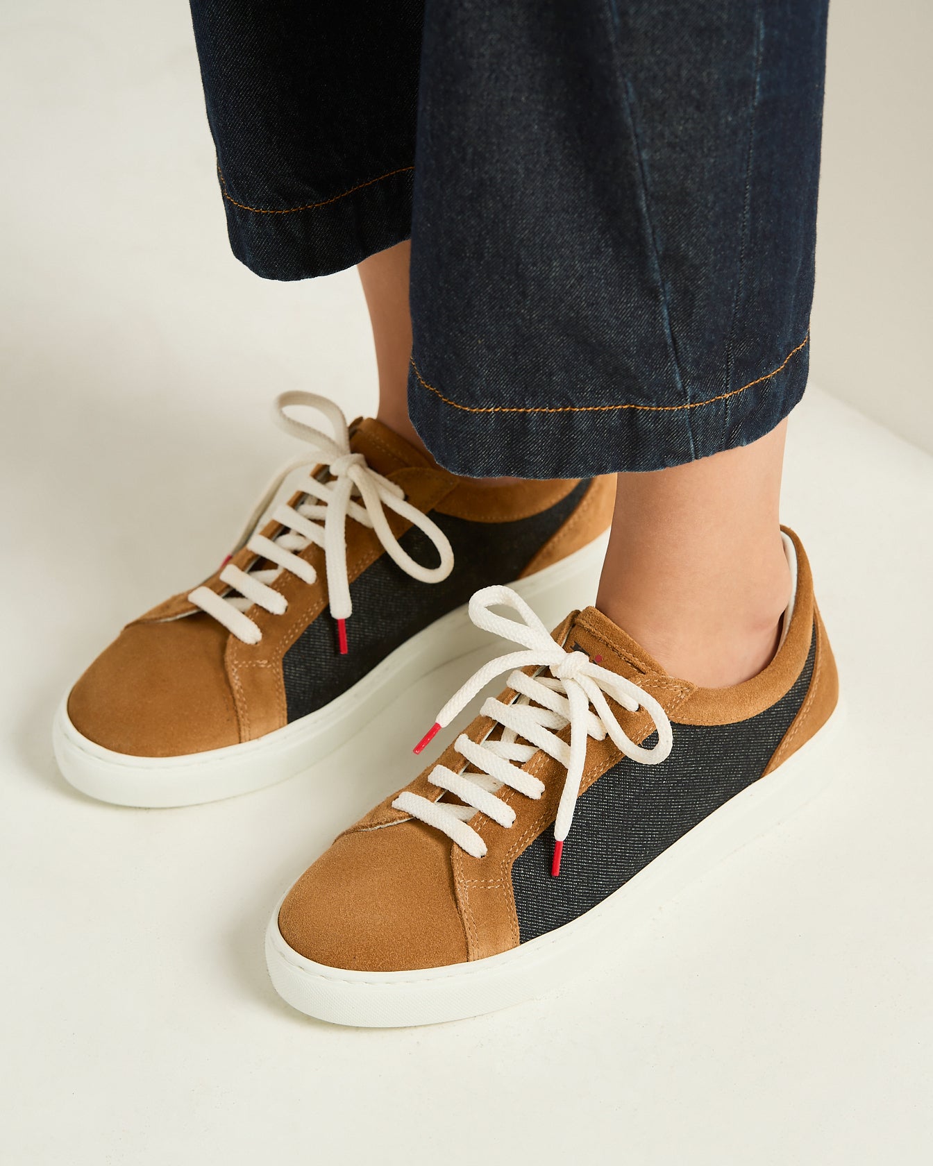Kiton Shoes Sneakers Baumwolle-Leder Gr. 38
