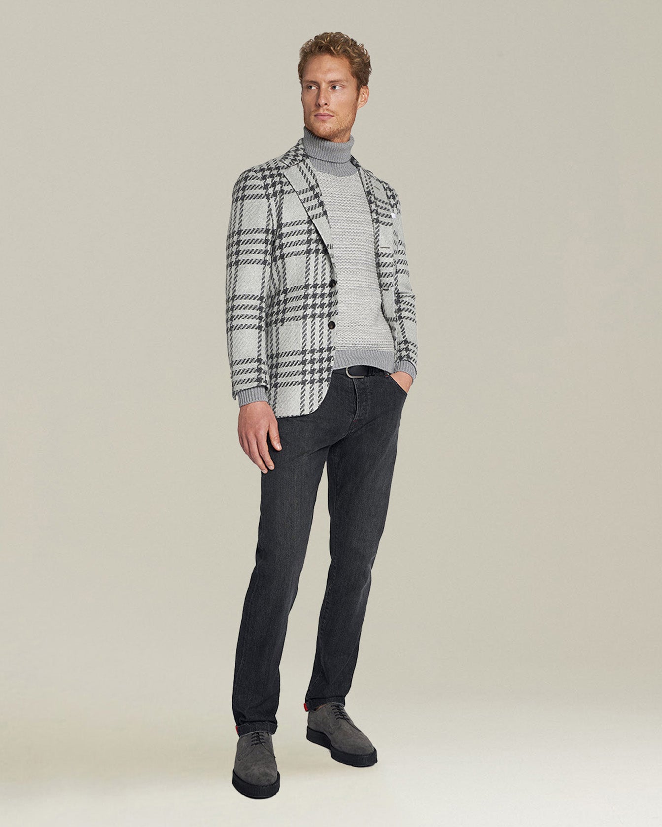 Kiton Trousers Jeans Baumwolle Dunkelgrau Slim Fit Kurabo