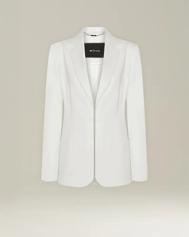 Kiton Jacket Leinen Blazer ungefüttert Gr. 48