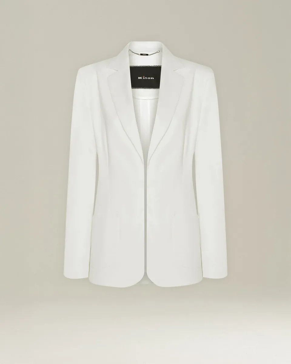 Kiton Jacket Leinen Blazer ungefüttert Gr. 48