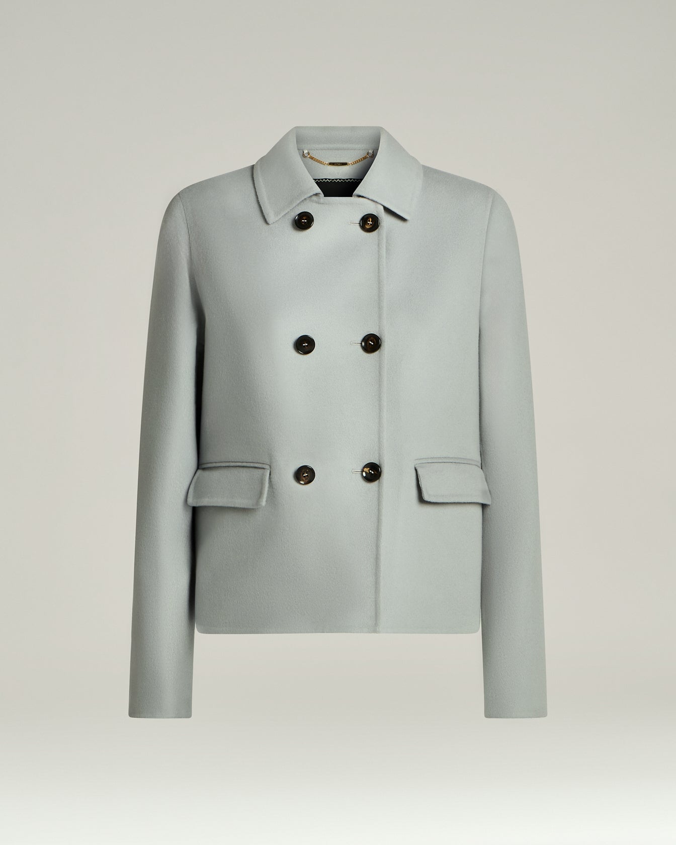 Kiton Outerwear Mantel Kaschmir grau zweireihig Gr. 46