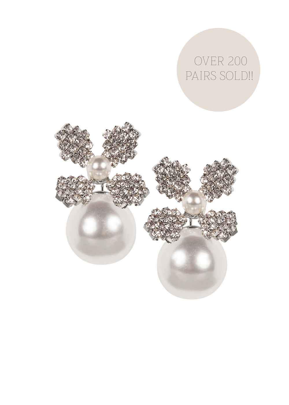 Elizabeth Bower June Pearl Bubble Set Perlen Rhodium