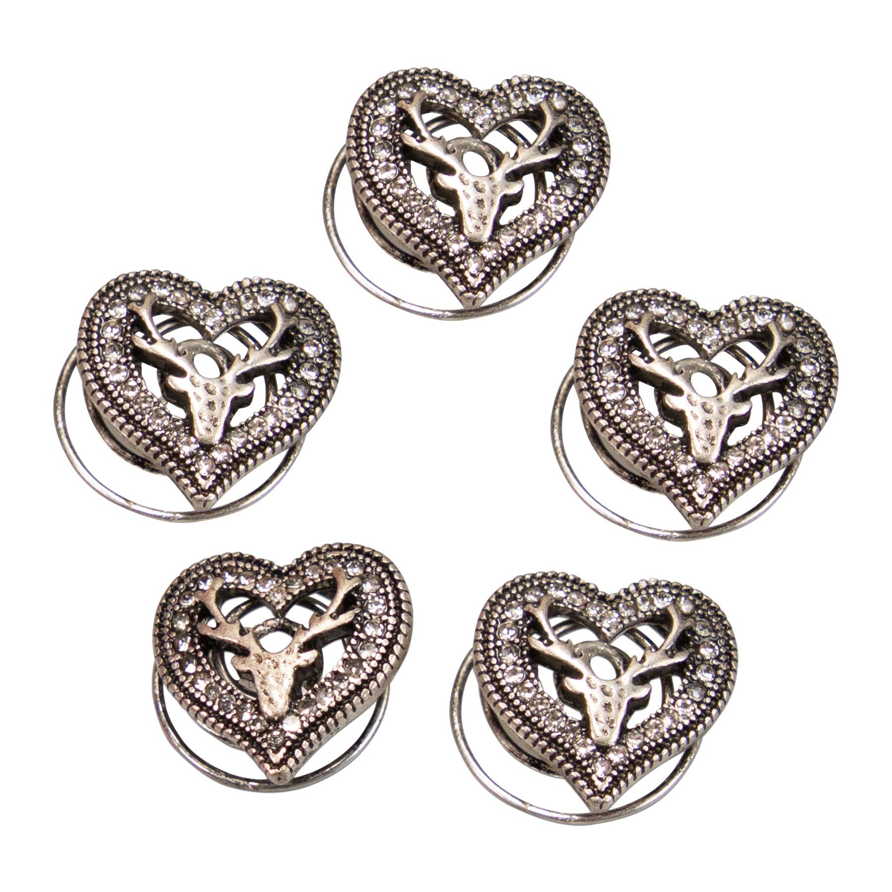 Alpenflüstern DAHEIM Greta Haar-Curlies Haarschmuck creme-weiß 5er Set