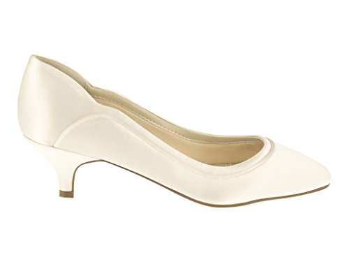 Rainbow Club Hollie Pumps ivory Satin 5 cm Absatz
