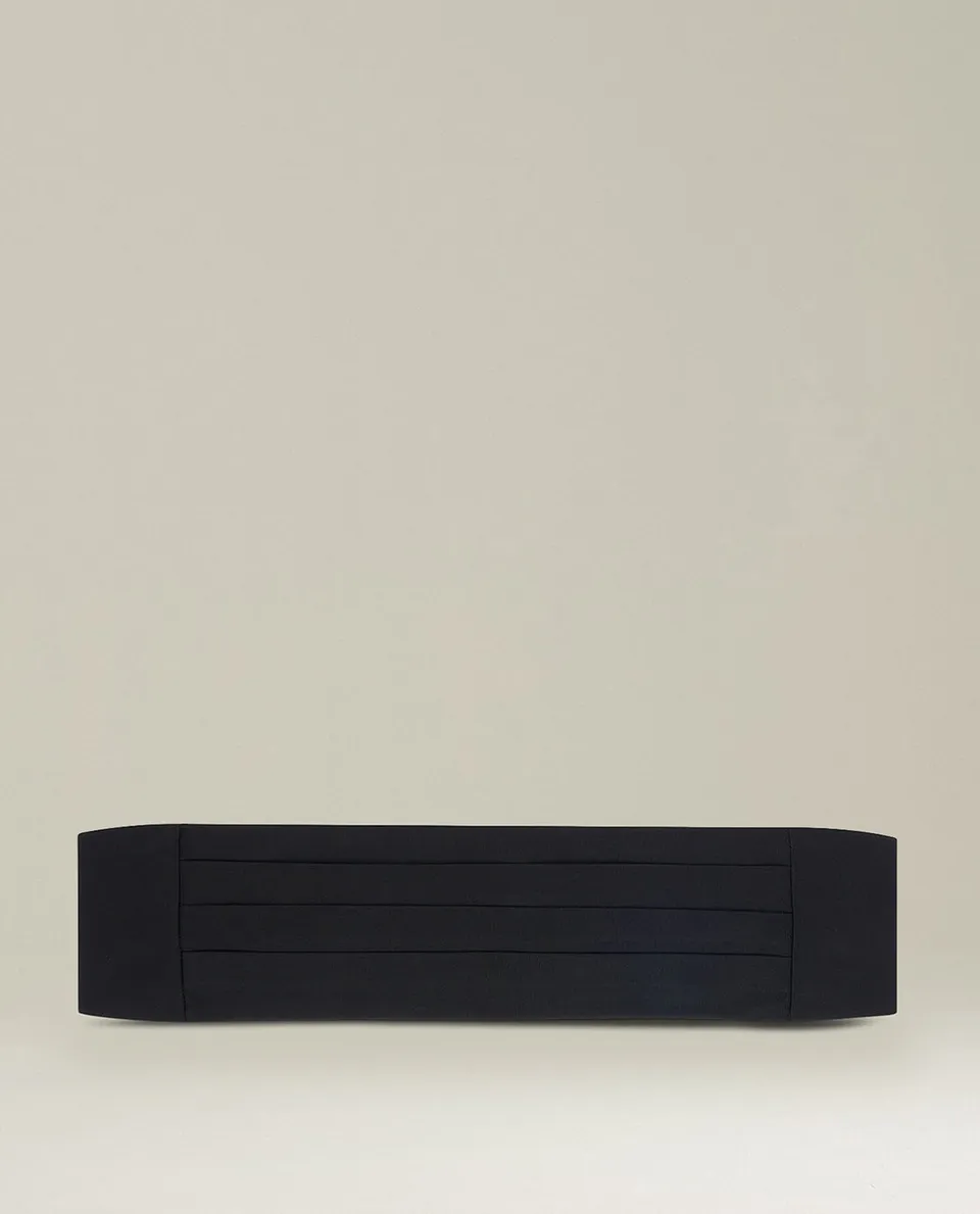 Kiton Kummerbund Schwarz Seidensatin Smoking