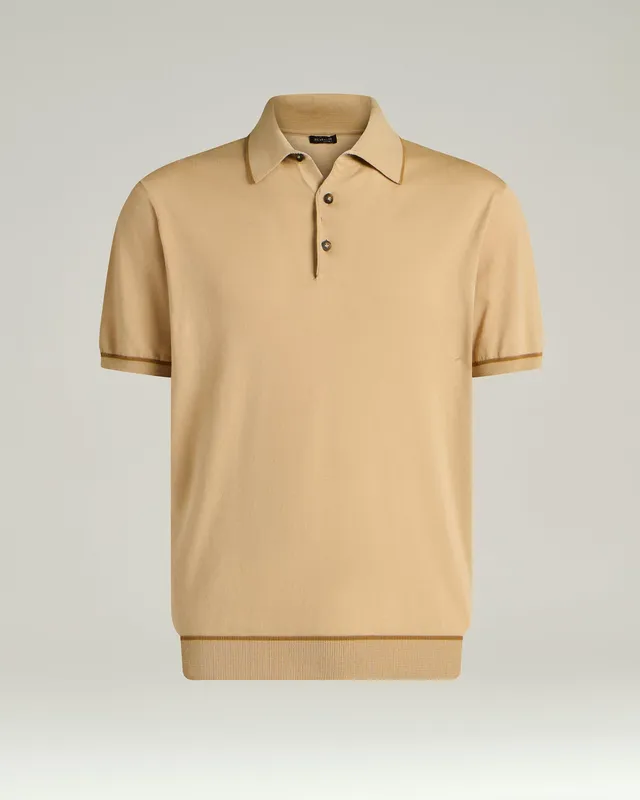 Kiton Polo Baumwolle Kurzarm Rope Brick Größe L
