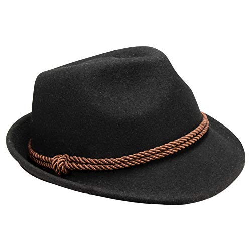 Alpenflüstern DAHEIM ADV118 Filzhut schwarz Edelweiss