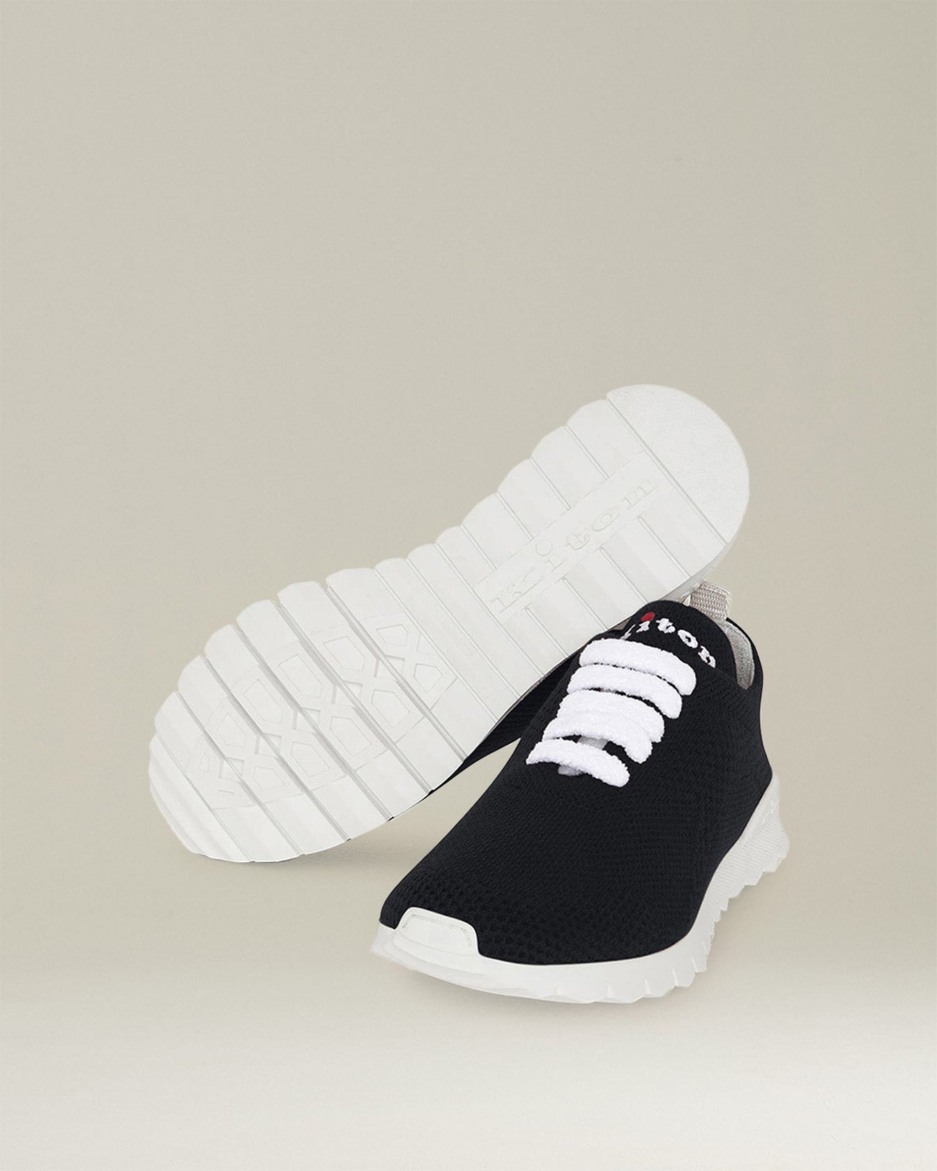 Kiton Shoes FIT Sneaker Cashmere schwarz