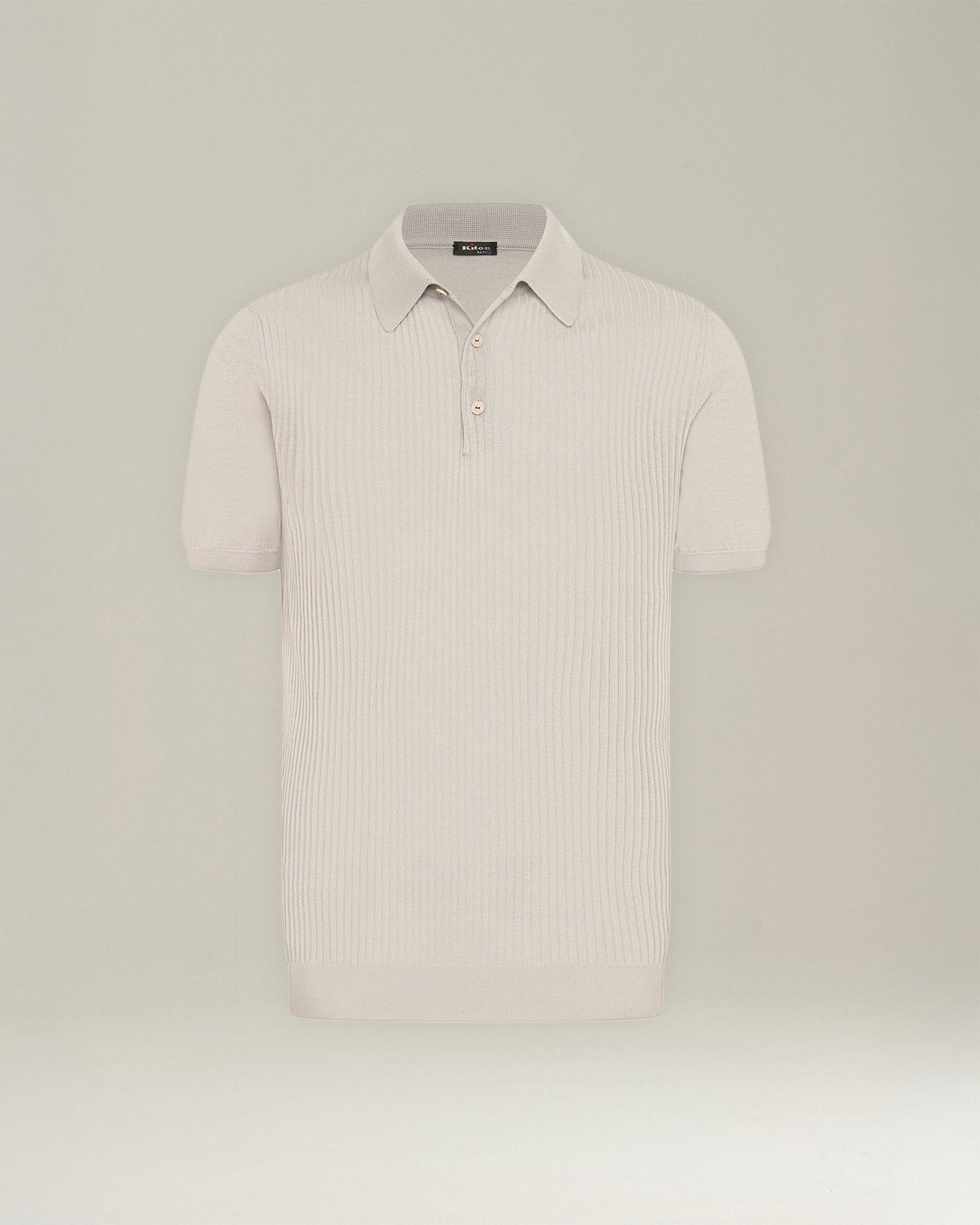 Kiton Cotton Polo Shirt Poloshirt Baumwolle Gr. L Gerippt
