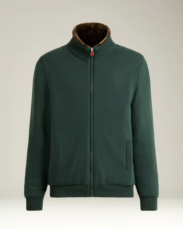 Kiton Jackets Jacke braun Kaschmir Zip Regular