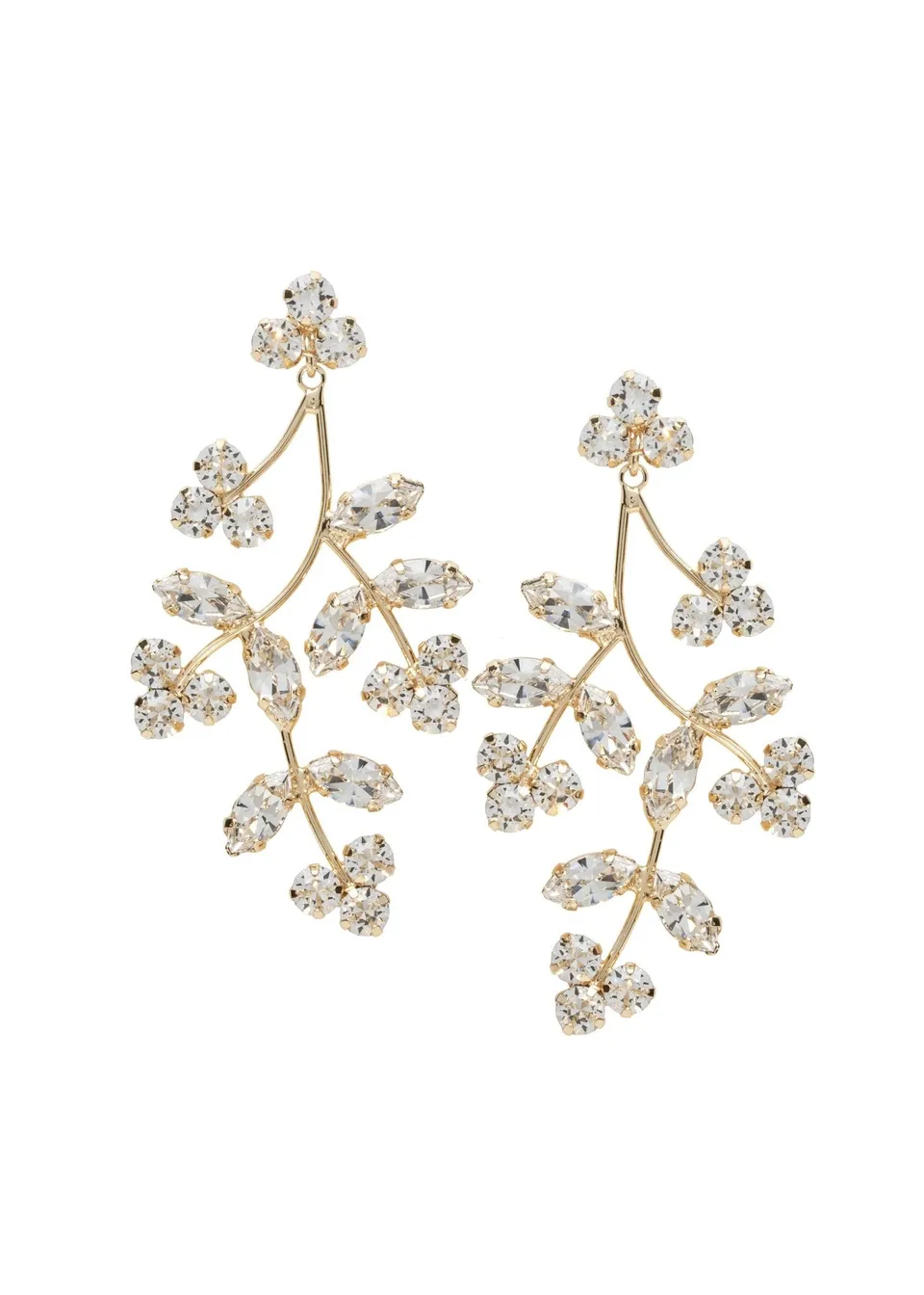 Elizabeth Bower Statement Crystal Triplet Cluster Ohrringe Post Rhodium