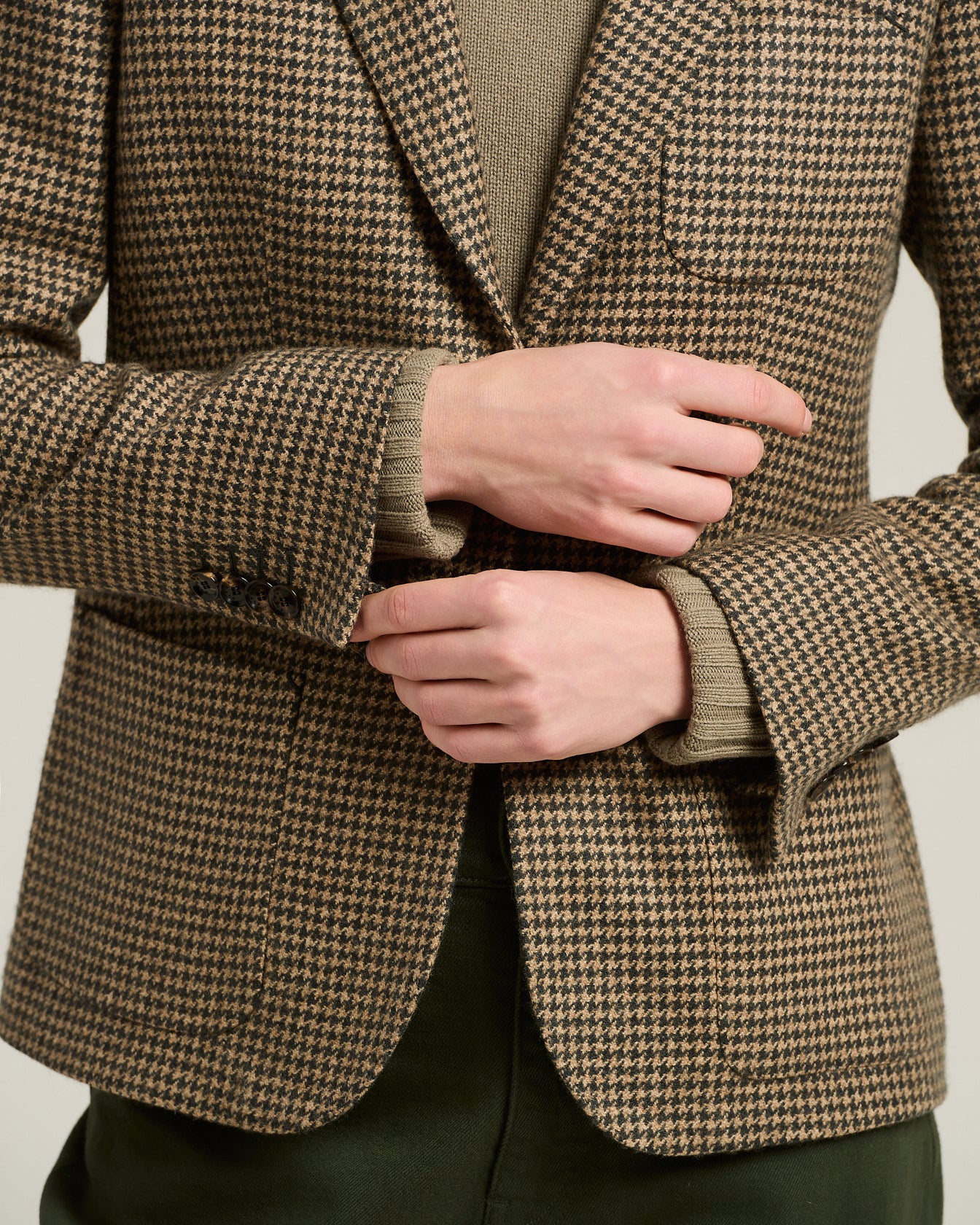 Kiton Jackets Houndstooth Blazer braun Kaschmir Damen