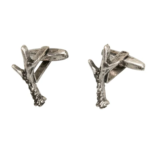 Alpenflüstern DAHEIM API053 Manschettenknöpfe Horn antik-silber