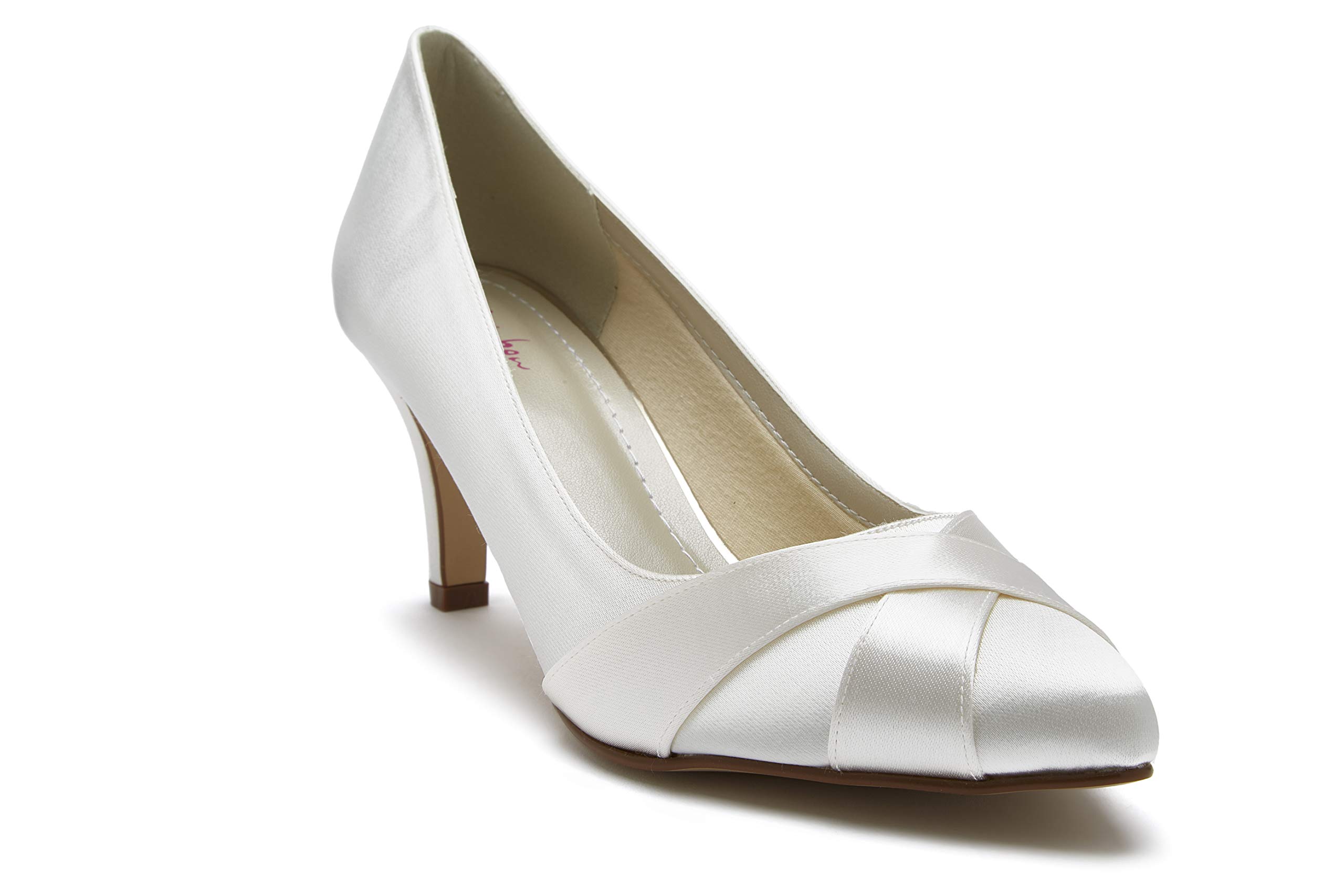 Rainbow Club Essentials Range Lexi Brautschuhe Ivory Satin